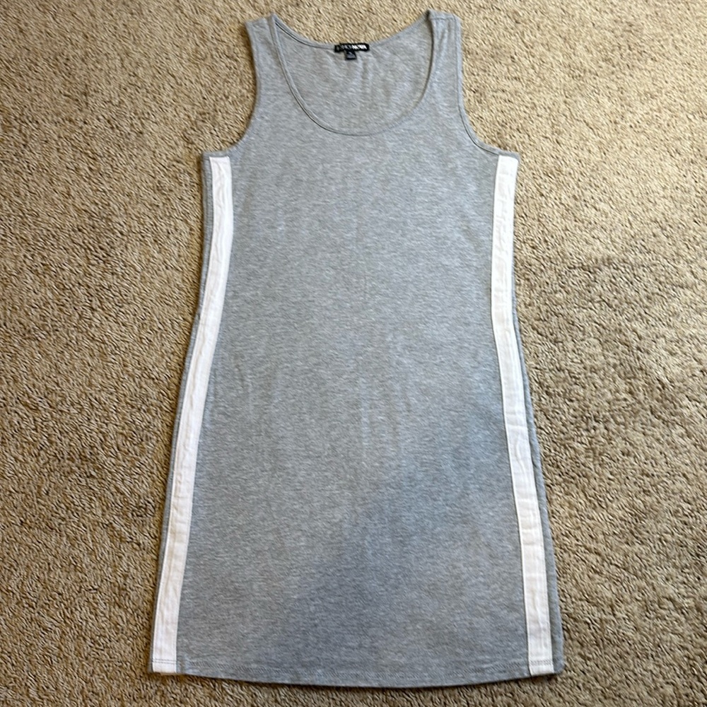 Fashion Nova Gray Mini Dress Scoop Neck Sleeveless